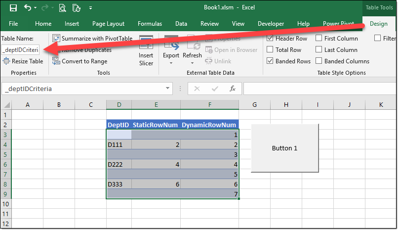 Delete Table Rows Using VBA Excel ing